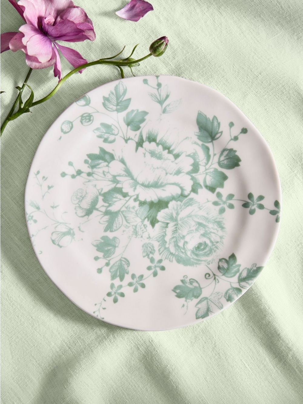 Anthropologie Blooming Transferware Side Plate